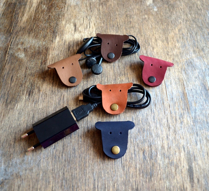 Cord holder leather dog travel cord organizers leather iPhone Etsy