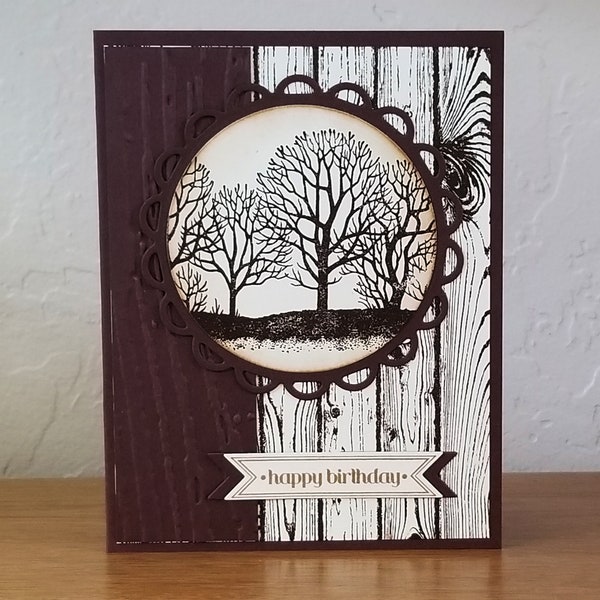 Masculine Forest Birthday Card Kit of 5