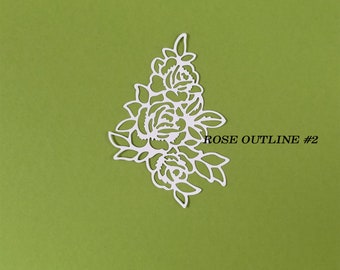 Rose Outline Die Cut- Two Different Designs