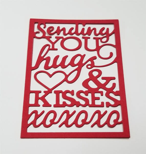 Hugs and Kisses Frame Die Cuts Etsy