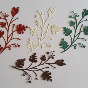 Stitched Leaves on a Branch Die Cuts