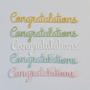 Congratulations Script Die Cuts