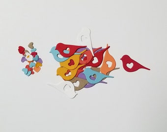 Birds with Heart Die Cuts