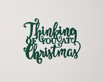 Thinking of You At Christmas Script Die Cuts