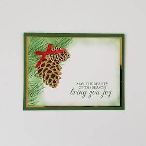 Pinecones Christmas Card Kit of 8