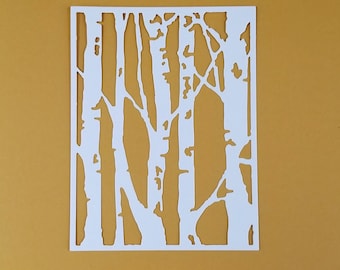 Birch Tree Forest #2 Die Cuts