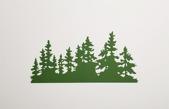 8 Pine Tree Border Die Cuts
