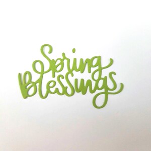 Spring Blessings Script Die Cuts