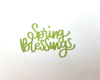Spring Blessings Script Die Cuts