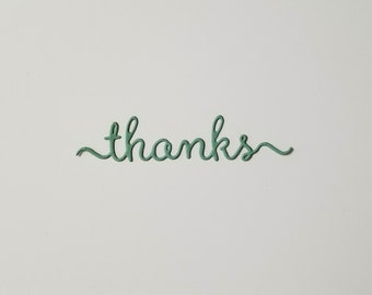 Thanks #2 Script Die Cuts