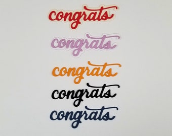 Congrats with Background Die Cuts