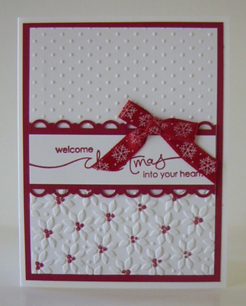 Double Embossed Christmas Card Kit Etsy