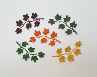 Branches with Embossed Leaves Die Cuts - With/Without Cardinals, Squirrels, or Birds