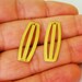100 Pcs Raw Brass 10 x 27 mm Oval, Rectangle 1 Hole Findings - 1 Hole Connectors
