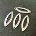 125 Pcs Silver Tone Color 10 x 27 mm Oval 1 Hole Connector , Oval Findings , Oval Charms , Oval Supplies