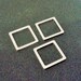 50 Pcs Silver Tone Color 16 mm Square Ring Findings - Square Connector -Thickness 1 mm - 18 Gauge