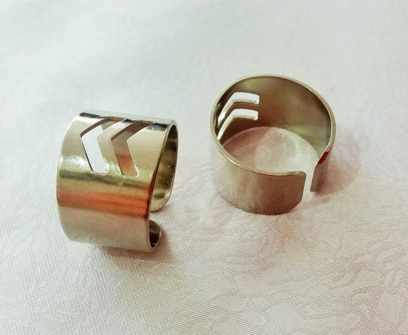14 mm Blanks Brass Sheet Findings 8 Pcs Silver Tone Color 21 mm Adjustable Ring