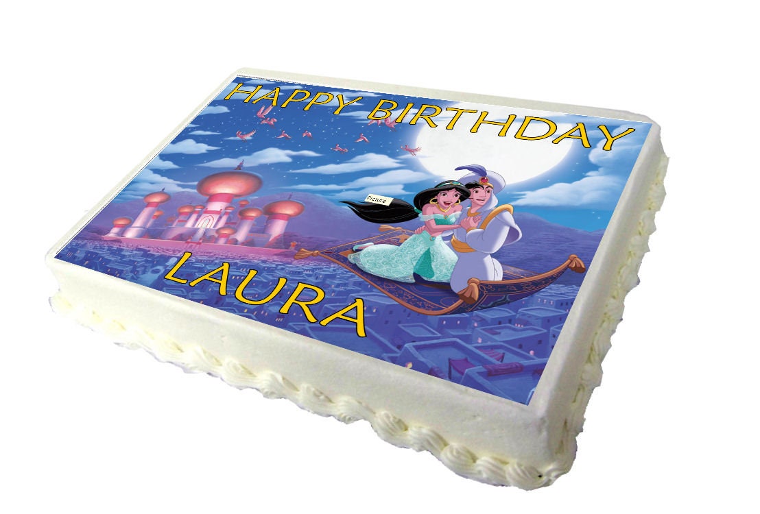 Aladdin and Jasmine Birthday Cake Topper -  Australia