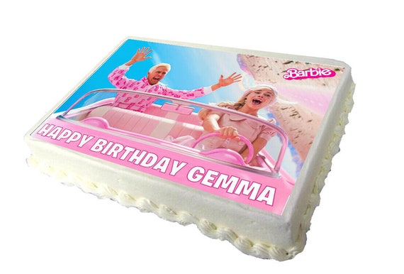 Gâteau de glaçage réel personnalisé du film Barbie -  France
