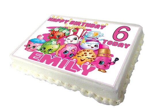 shopkins a4 birthday cake topper with any name and age etsy