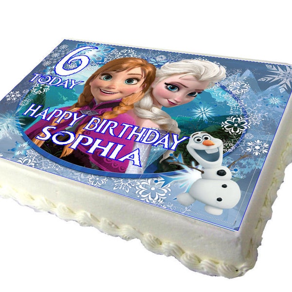 Frozen Birthday Cake Topper with Any Name and Age