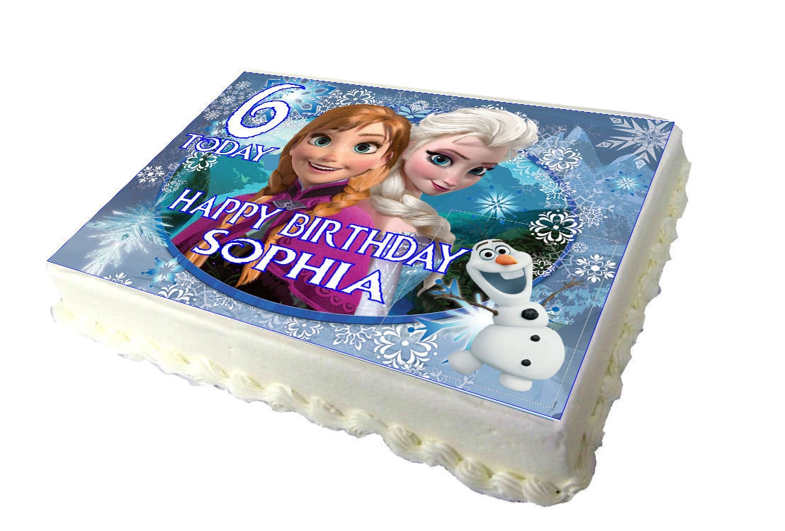Personalised Disney Frozen Edible Icing Cake Topper Not Rice Paper Any Name A4 Personalised Disney Frozen Edible Icing Cake Topper Not Rice Paper Any Name A4