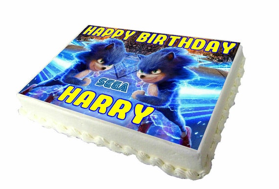 Sonic Movie 2020 Birthday Cake Topper With Any Name
