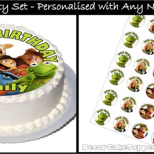 Personalizado Muppets Fiesta Set Real Decoracion Guinda Pastel Etsy - torta de roblox para niños piggy