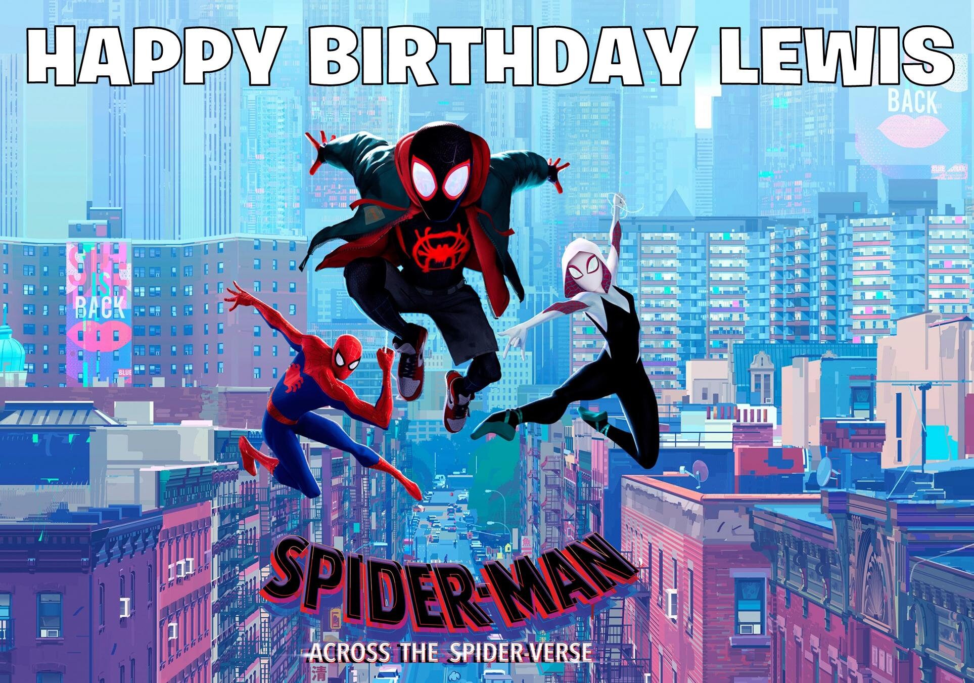 Spiderman Across Spiderverse Birthday Cake Topper - Etsy