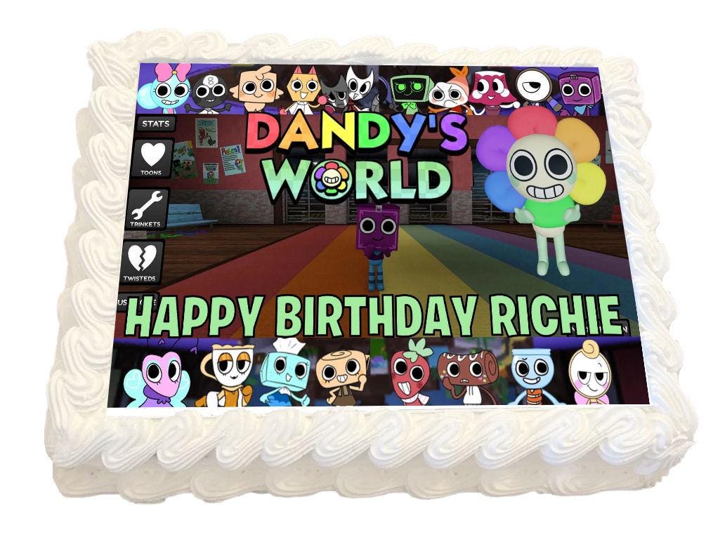Dandy's World Birthday Cake Topper