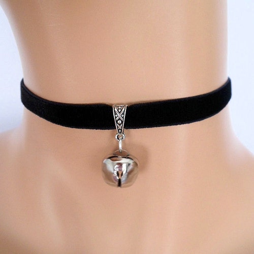 Cat Bell Choker Bell Necklace Jingle Bell Pendant Ladies Etsy