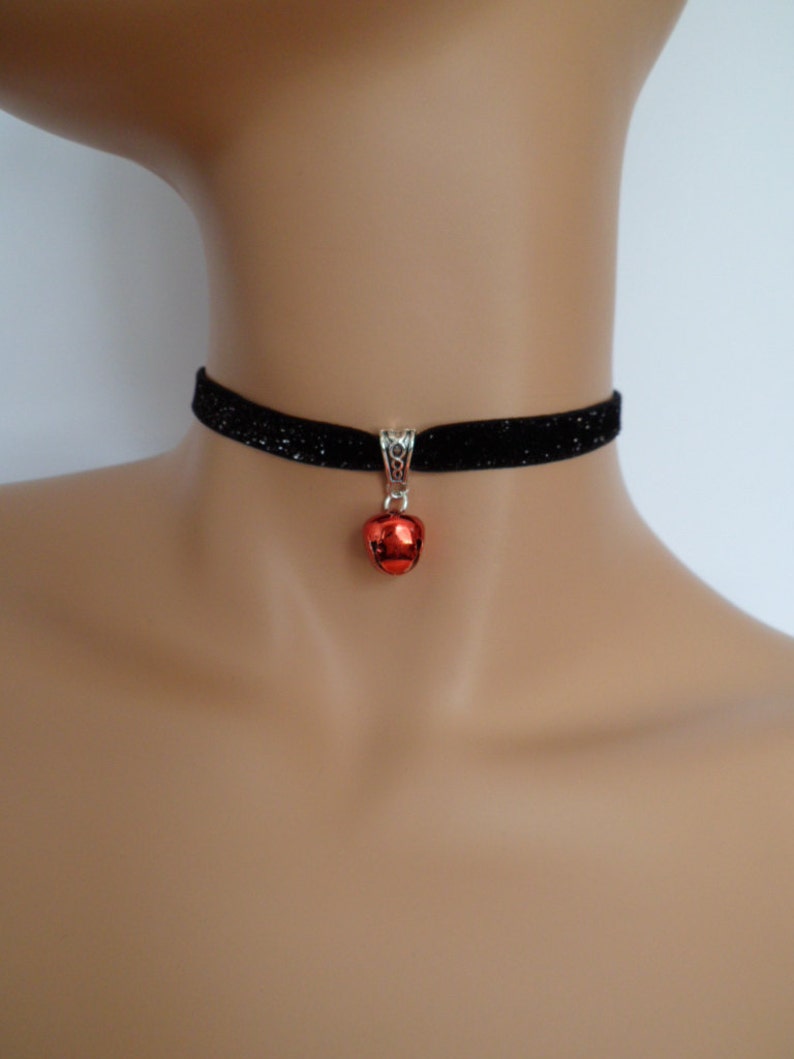 Cat Bell Choker Black Velvet Choker Glitter Necklace Etsy