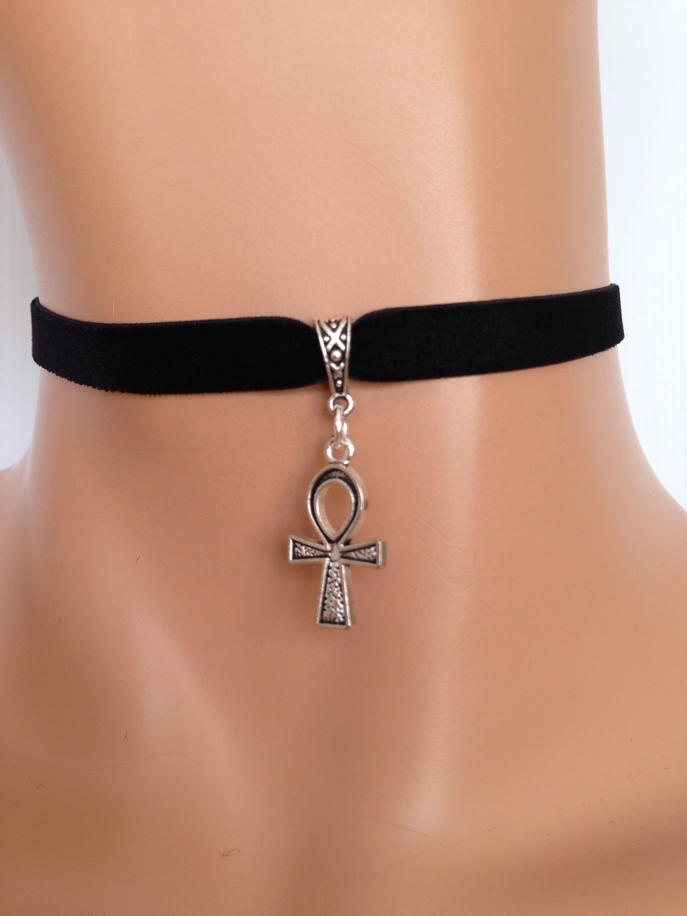 Ankh choker necklace clearance