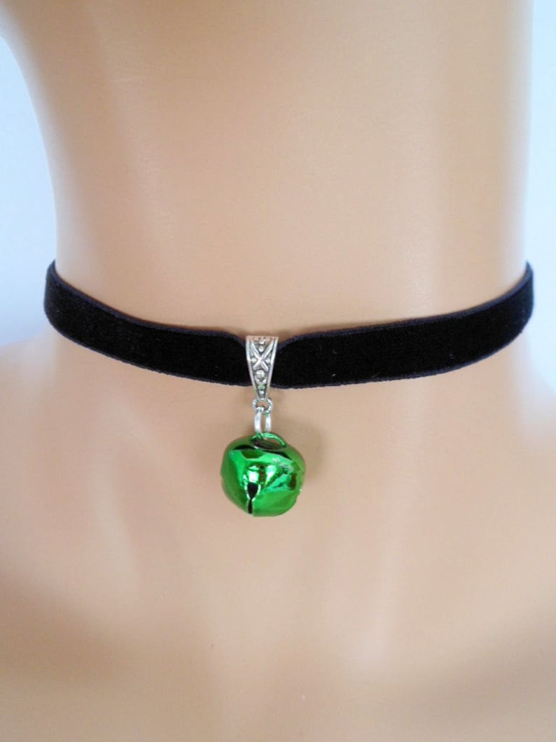Cat Bell Choker Black Velvet Choker Elasticated Ribbon Etsy