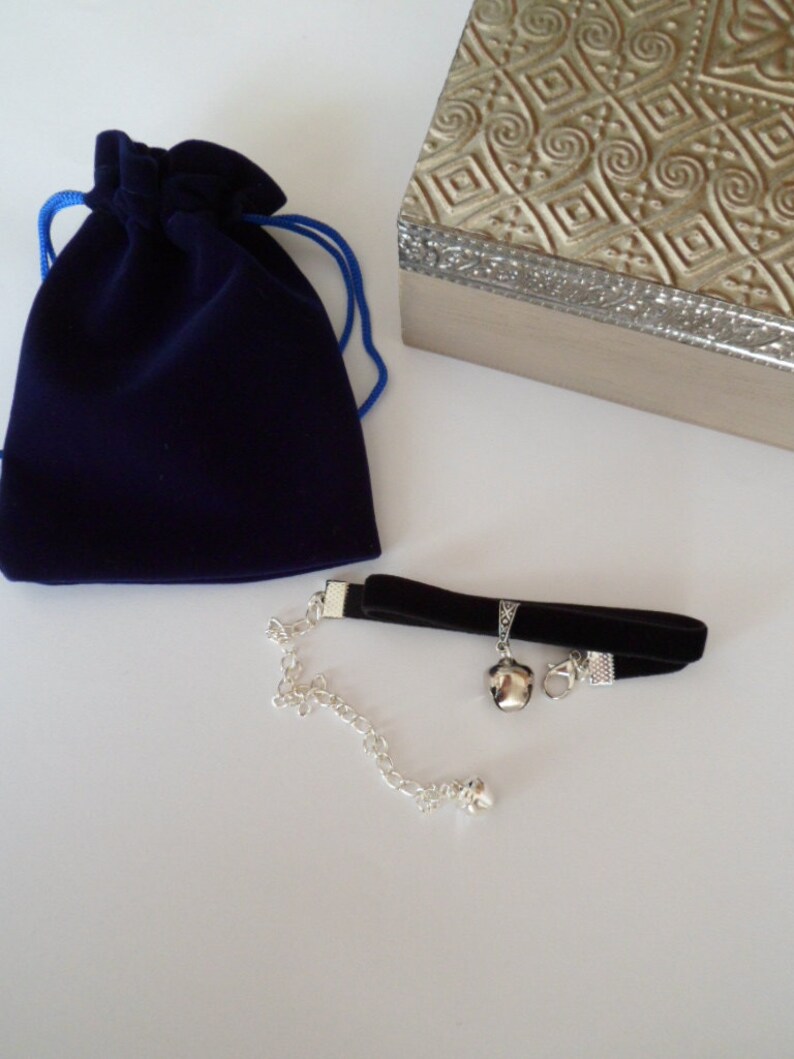 Cat Bell Choker Black Velvet Choker Elasticated Ribbon Etsy
