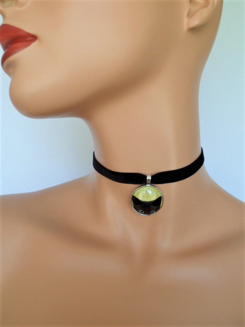 Cat Choker Black Velvet Choker Cat Necklace Etsy