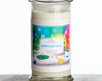 Happy Birthday Soy Ring Candle