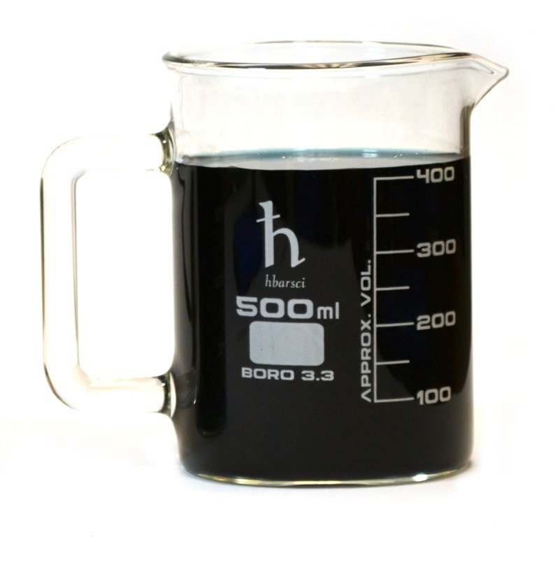 Premium Hand Crafted Beaker Mug Thick Borosilicate Glass Etsy