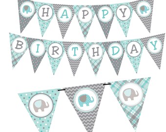 Elephant banner | Etsy