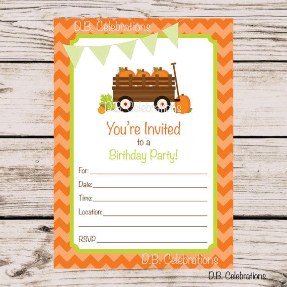 Blank Fall Invitations 9