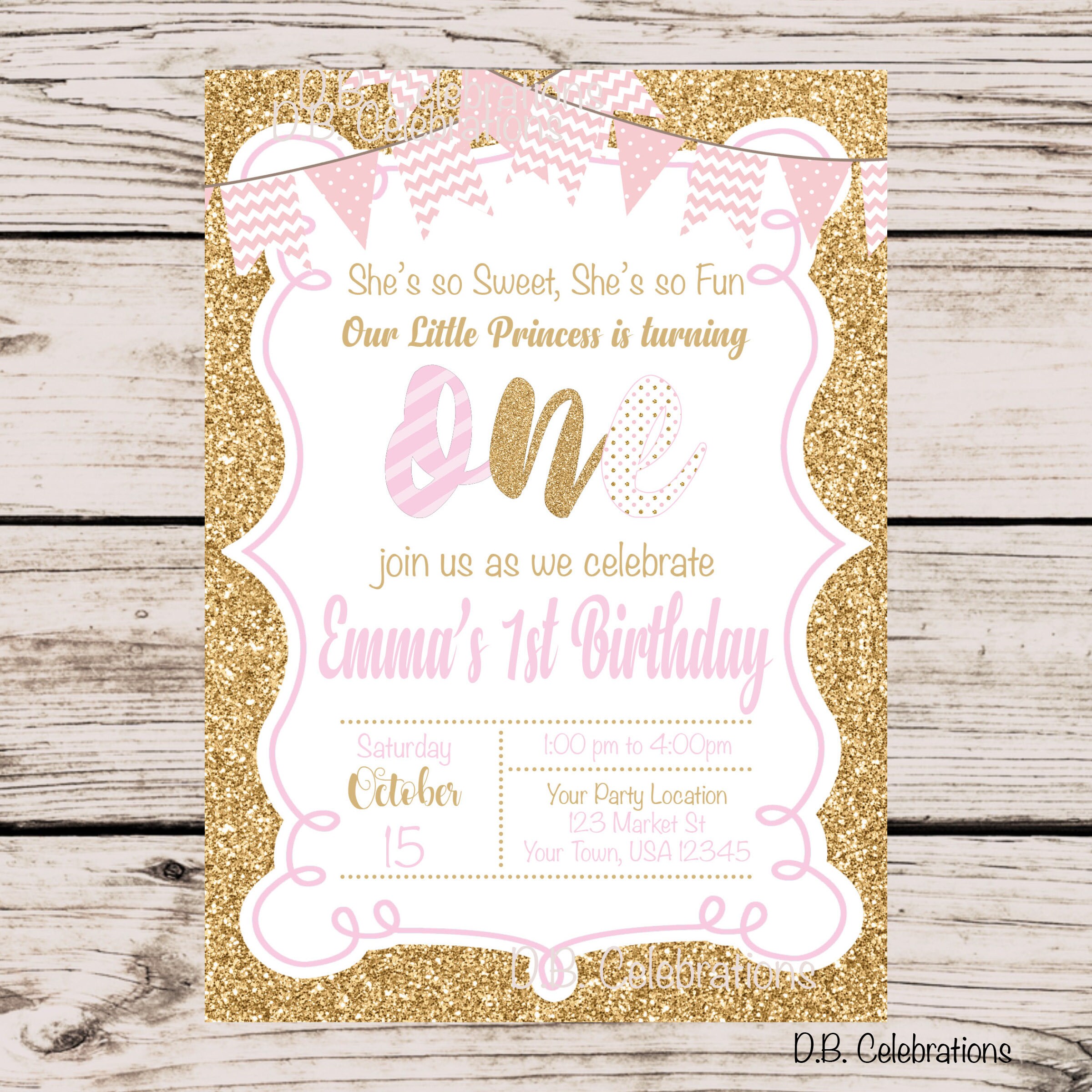 pink gold birthday party