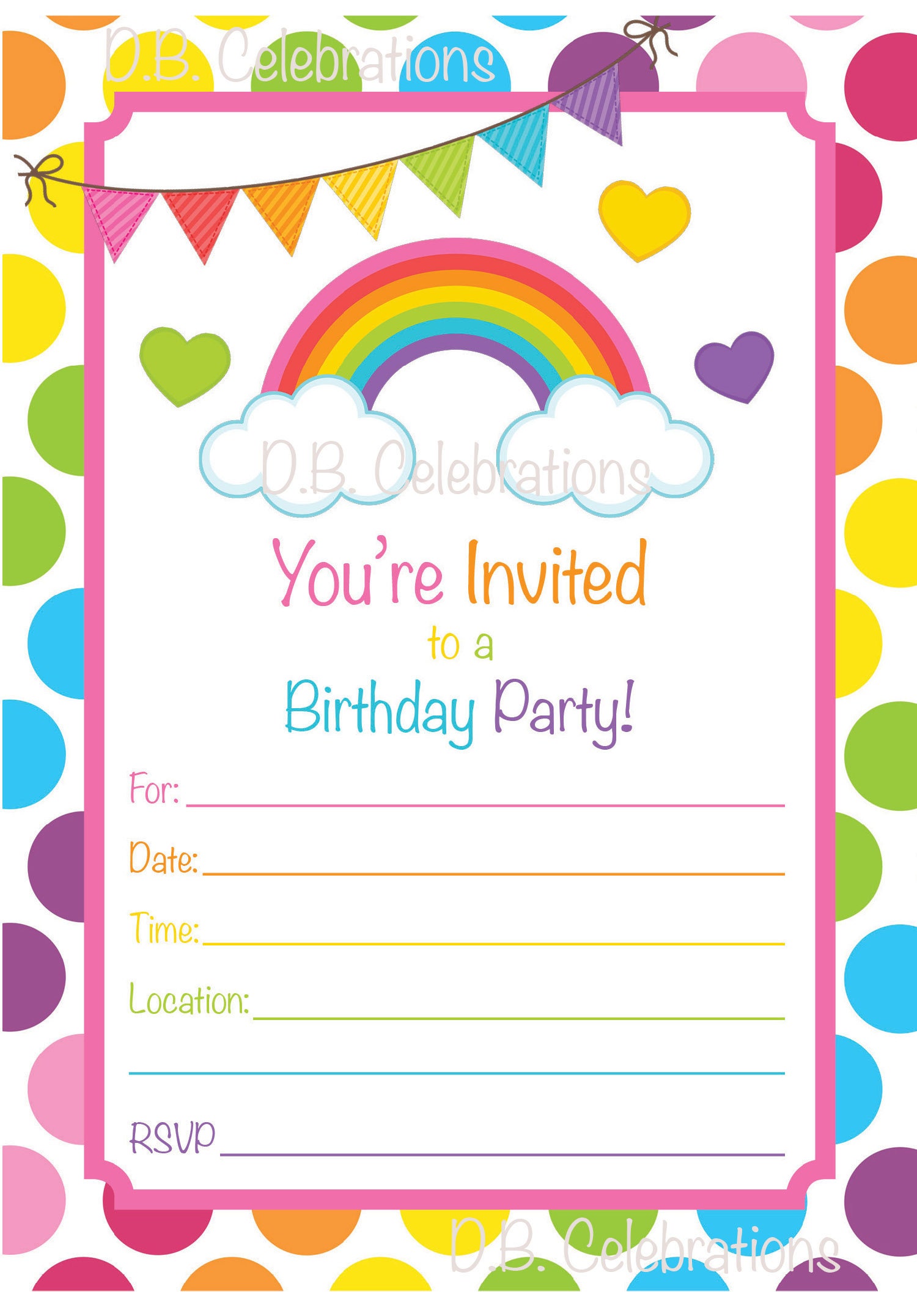 Invitations for birthday party discount