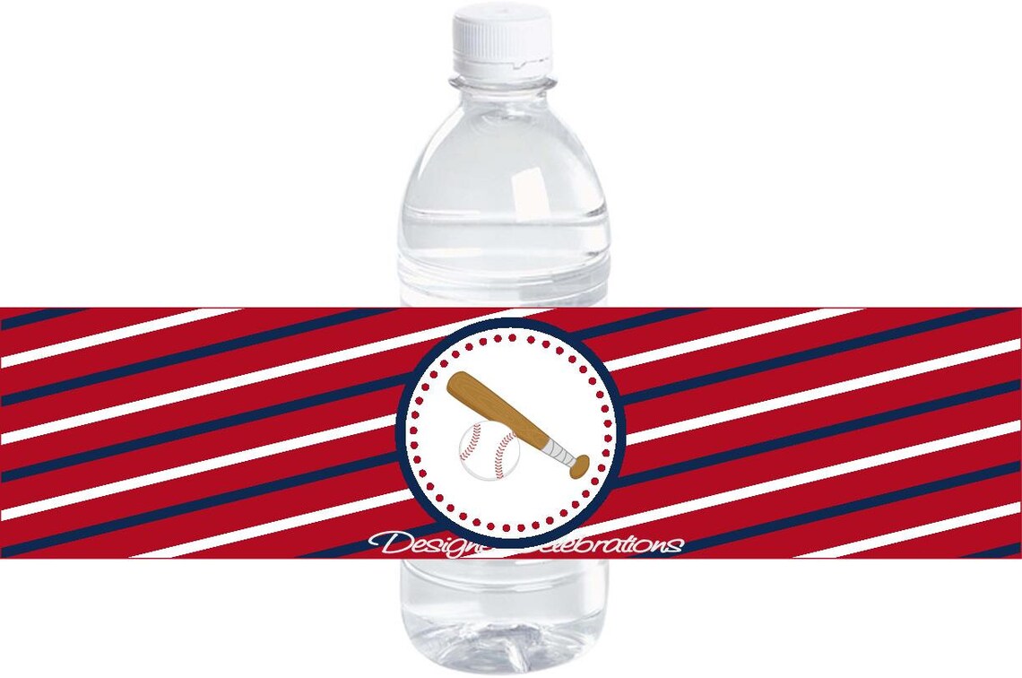 Baseball Water Bottle Labels World Series Decorations Etsy
