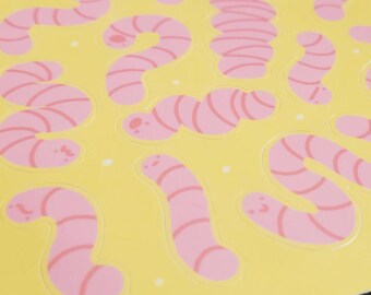 Worm Friend Sticker Sheet (5x7")