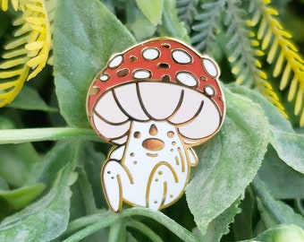Pocket Mushroom Friend- Hard Enamel Pin
