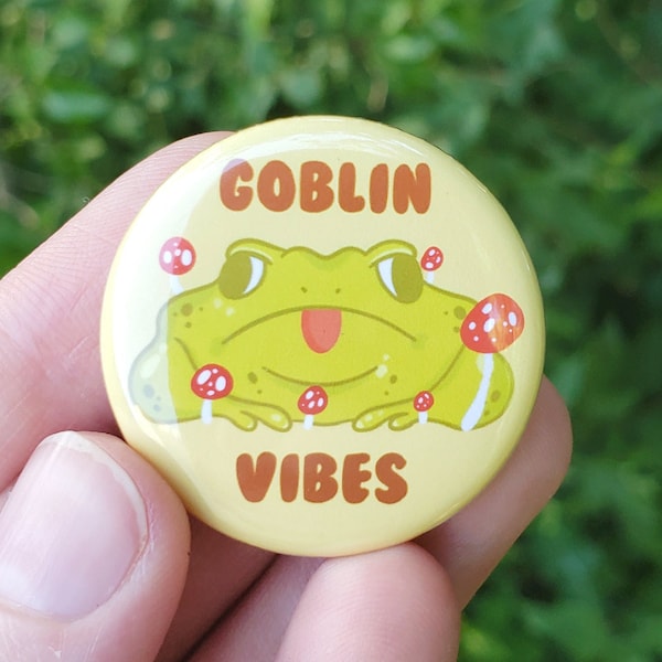 Goblin Vibes Frog 1.25" button