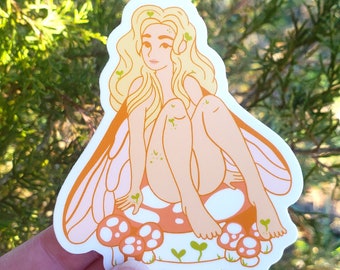 Toadstool Fairy Sticker