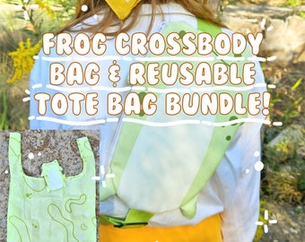 Frog Cross Body Bag & Foldable Tote Bundle