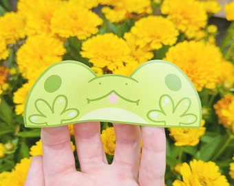 Frog peeker sticker