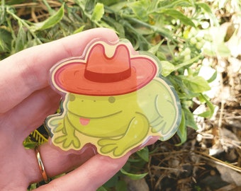 Cowboy Frog Phone Grip - Acrylic Phone Holder